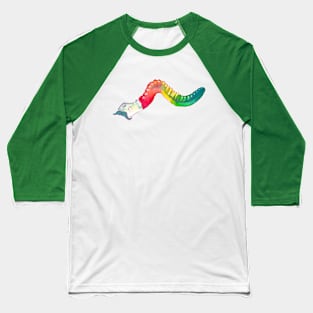 Gummy Worm Mustache Baseball T-Shirt